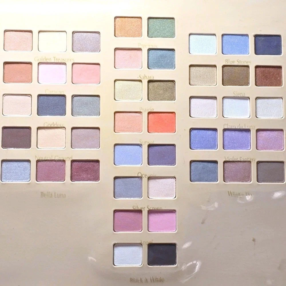 VINTAGE JAFFRA 42 shade eyeshadow palette shimmer matte neutrals multi bright !!